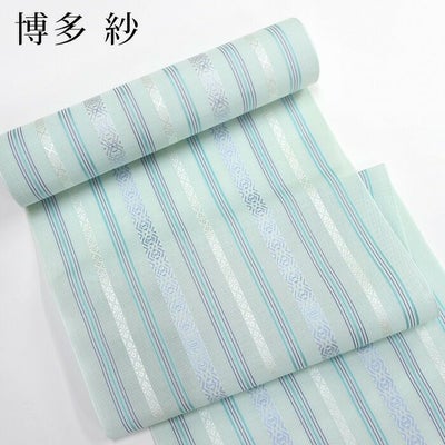 博多織 名古屋帯 博多帯 博多八寸帯 紗献上柄 透ける夏用 本場筑前 森 