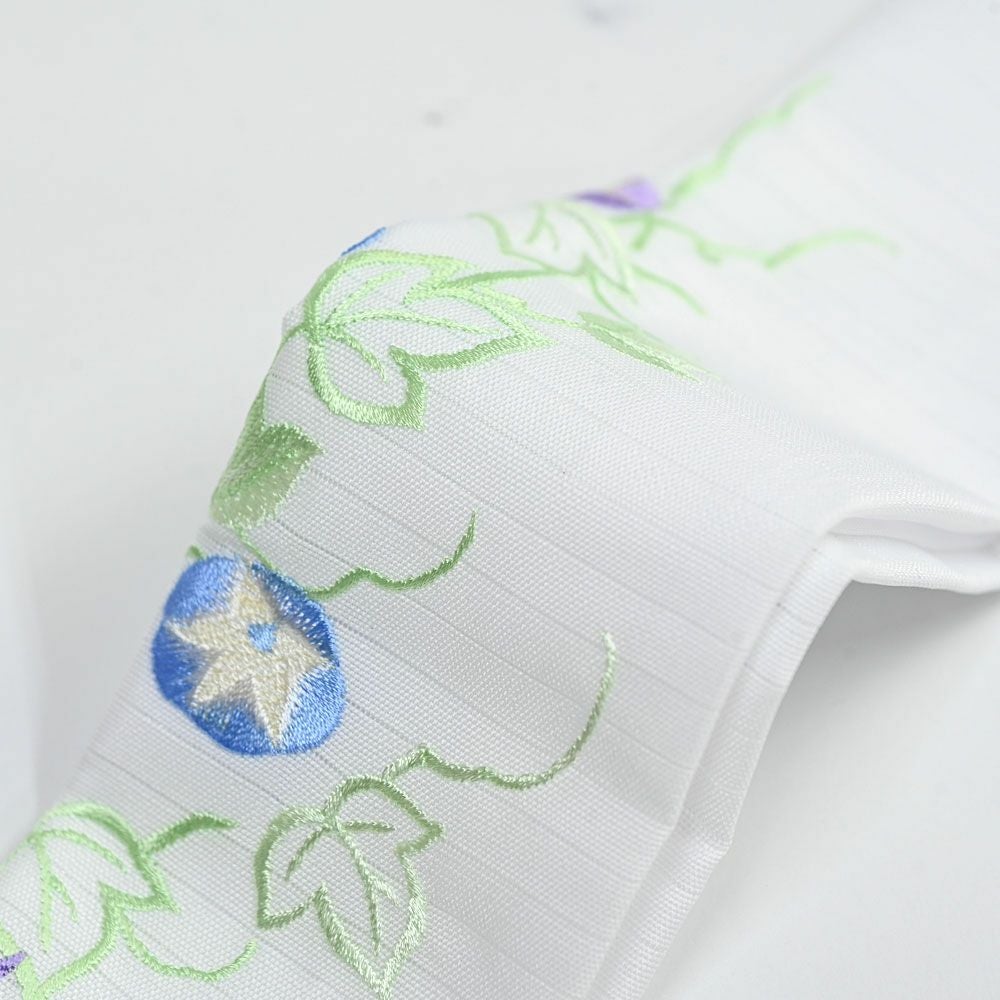半衿 縫わない かんたん半衿 ピンで留めるだけ 夏用 夏モチーフ刺繍