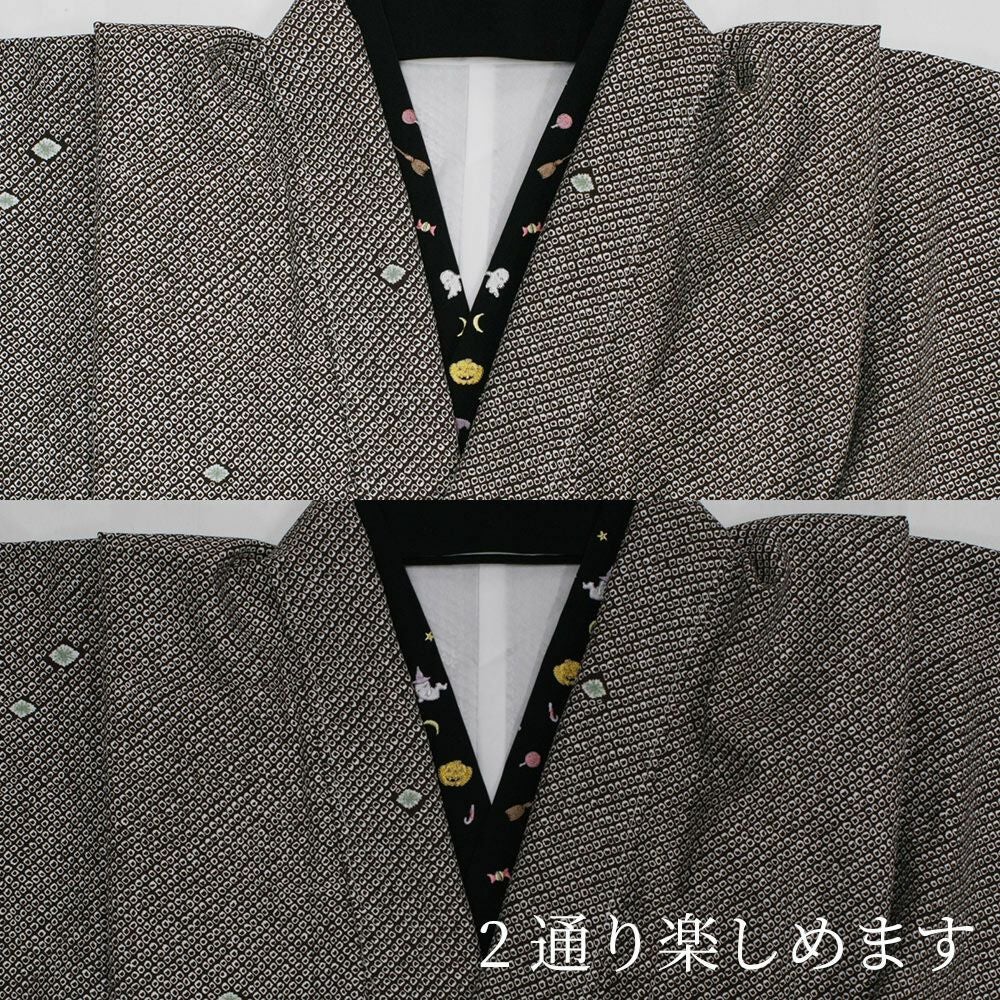 半衿 縫わない かんたん半衿 ピンで留めるだけ ハロウィン 刺繍入り