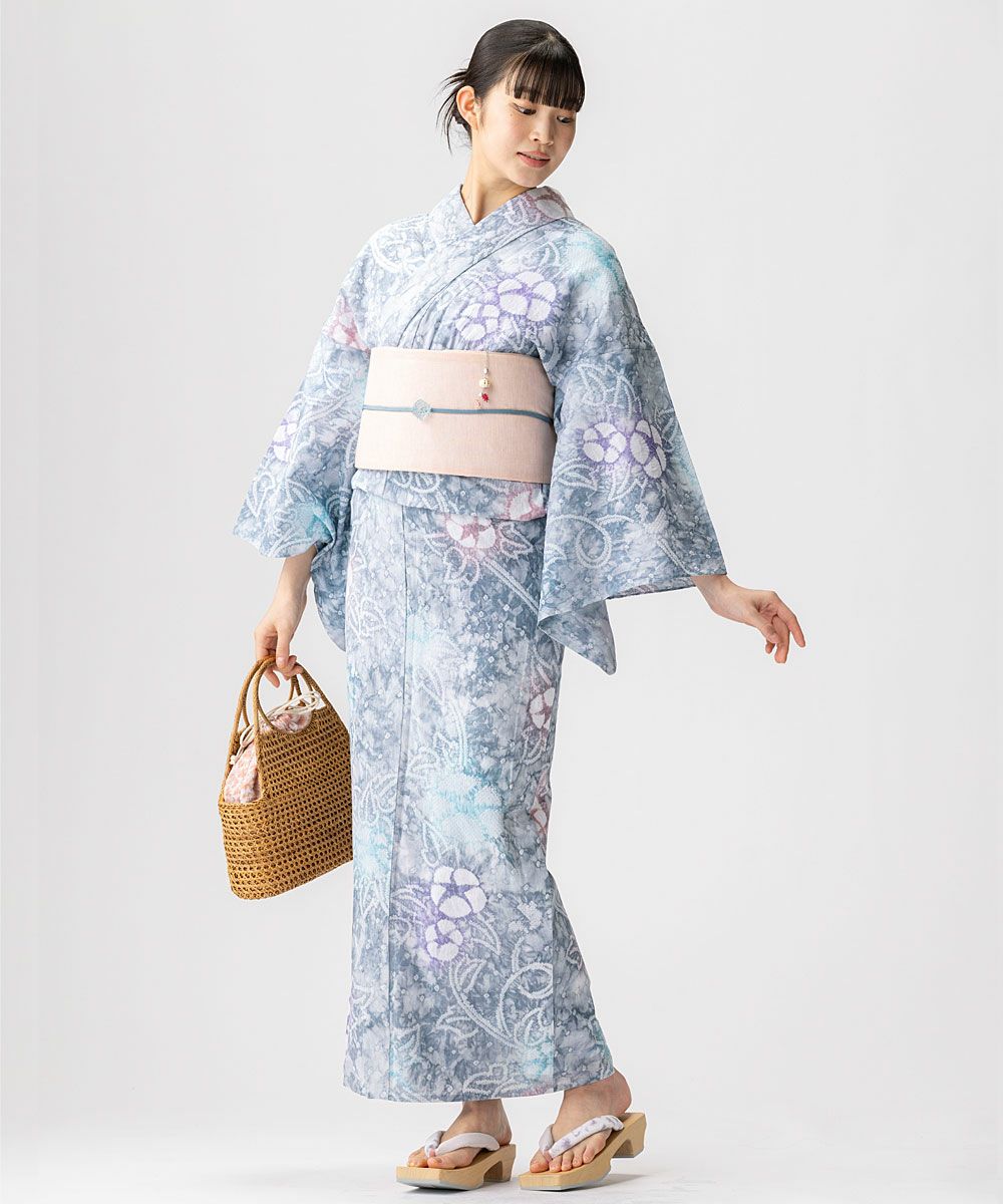 浴衣 夏着物 帯留 BELLEZZA 夏 ガラス ガラス玉 透明 菱型 ベレッツア