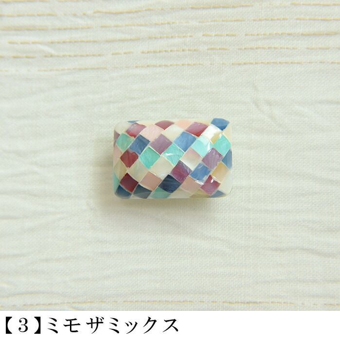 帯留め シェル モザイク 白蝶貝 シェルの帯どめ：つゆくさ公式通販サイト