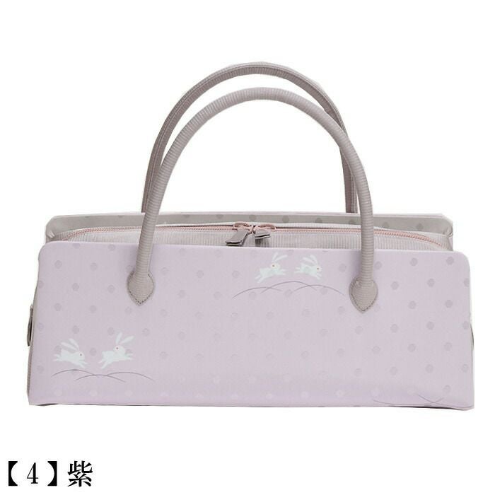井澤屋 京都 和装バッグ 兎 うさぎ 桜 雪輪 利休バッグ 正絹 兎金] 利休バッグ（刺繍・こぼれ桜）