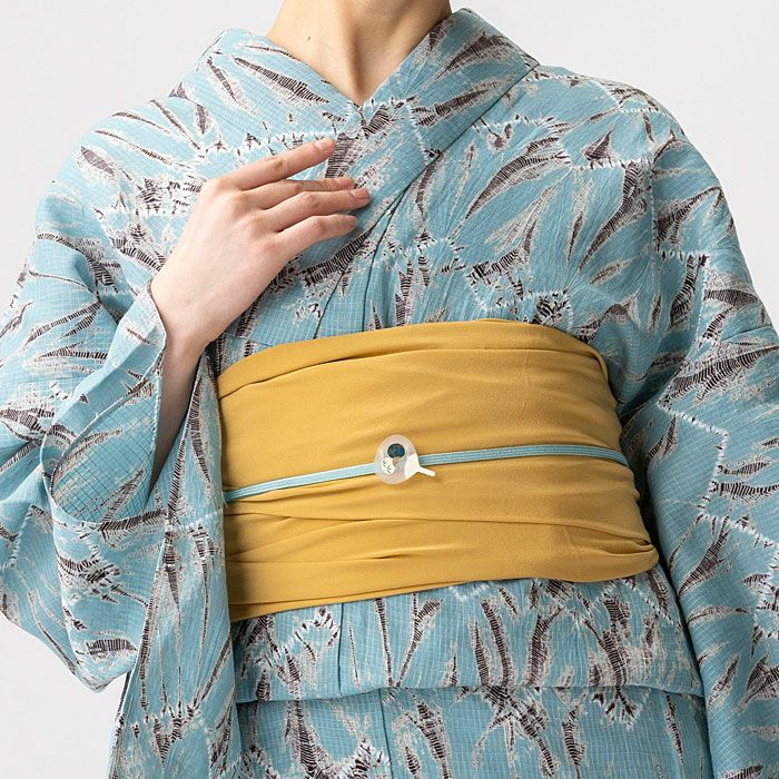 二分紐 正絹 無地 着物 浴衣 帯留め用の帯締め 三分紐より細め：つゆ