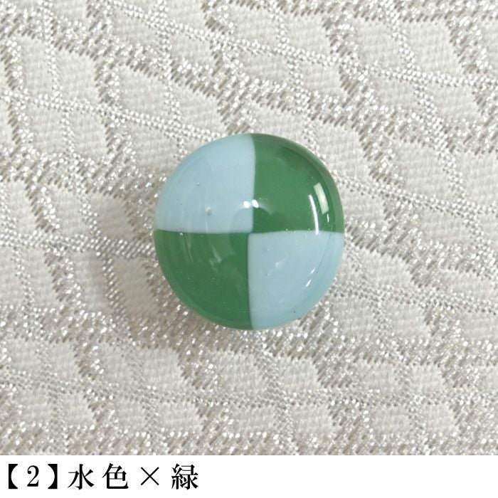 帯留め ベネツィアガラス 帯留 バイカラー ツートンカラー：つゆくさ