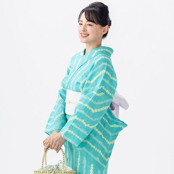 50000円均一セール】浴衣 有松絞り つゆくさの有松鳴海絞り浴衣：つゆ