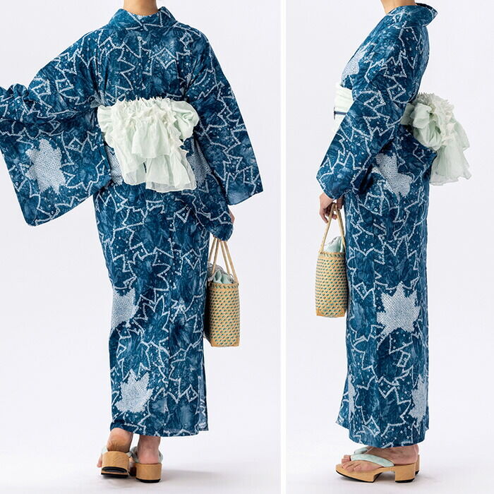 50000円均一セール】浴衣 有松絞り つゆくさの有松鳴海絞り浴衣：つゆ