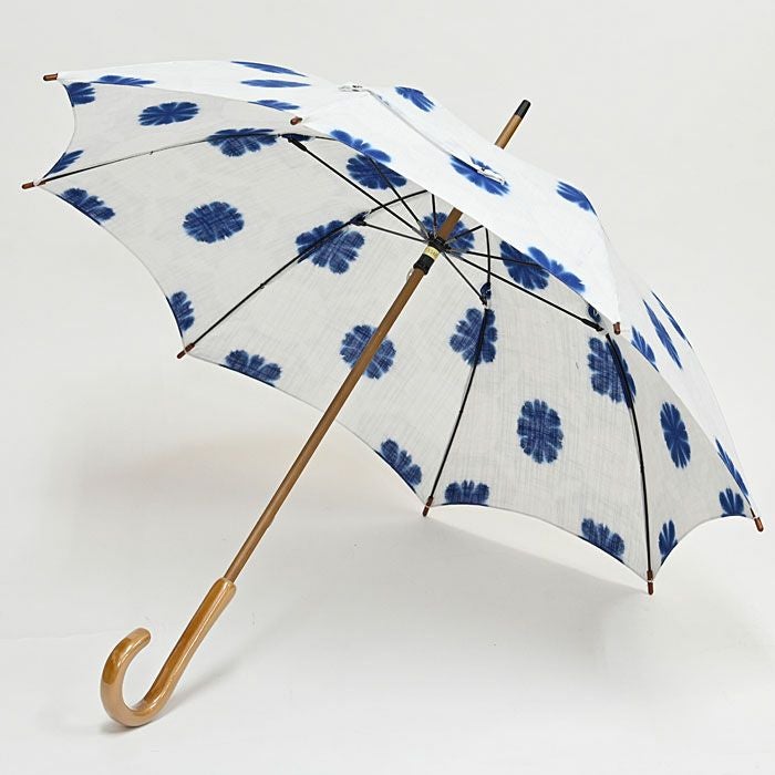 日傘 有松絞り 長傘 UVカット 板締め絞り エレガント ：つゆくさ公式