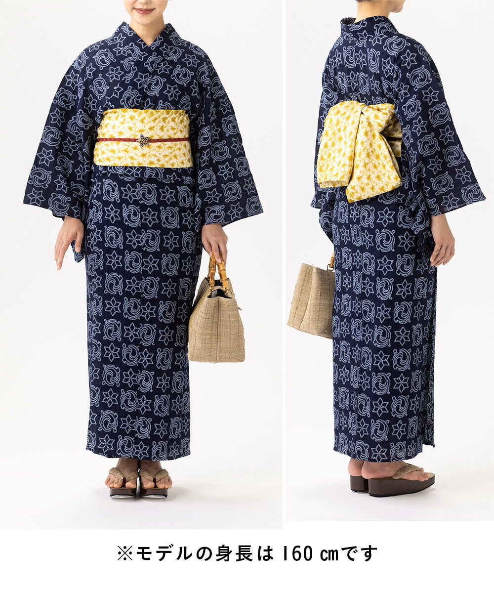 【24時間以内発送】 夏物 浴衣 有松鳴海絞り 新古品 綿 鹿の子絞り 浴衣 有松絞り つゆくさの有松鳴海絞り浴衣：つゆくさ公式通販サイト