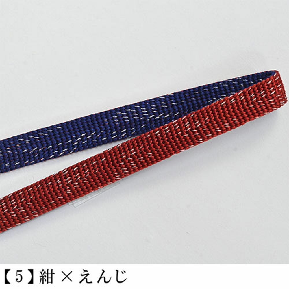 三分紐 リバーシブル 正絹 銀糸入り 帯留めと一緒に 半幅帯にも ：つゆ