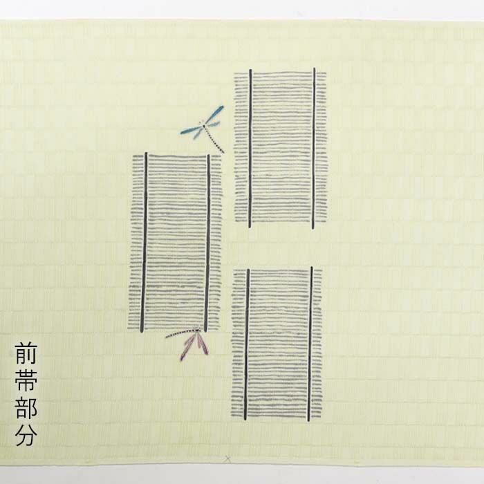 名古屋帯 絽 九寸帯 五泉 手描友禅 未仕立て品 蜻蛉：つゆくさ公式通販