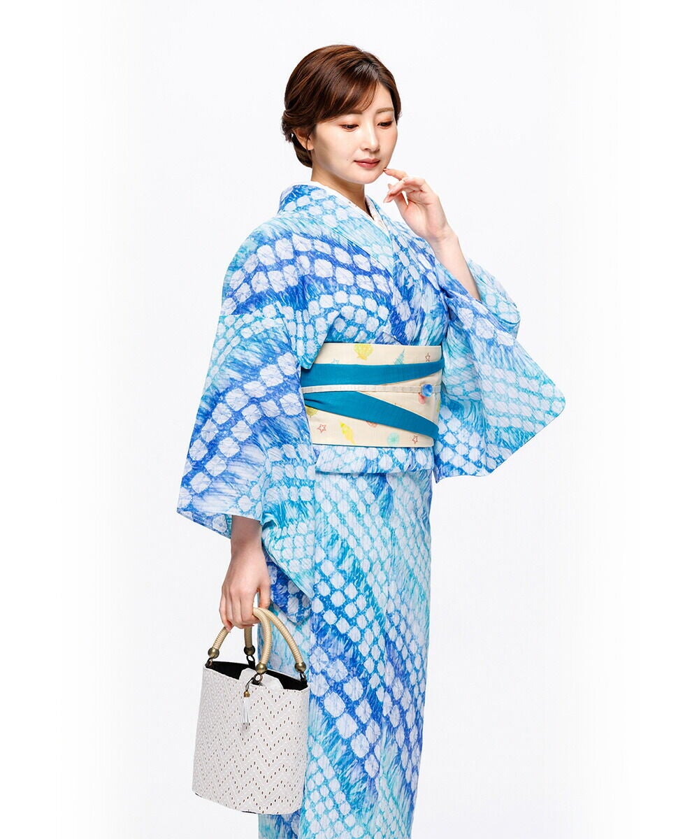 ❤️有松鳴海絞り浴衣　超美品　仕付け付き　✨超美品✨お手入れ済み　新品畳紙付き フルオーダー】〔伝統的工芸品 有松・鳴海絞〕 浴衣 有松絞り 全行程