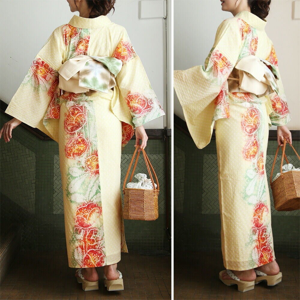 フルオーダー】浴衣 有松絞り 椿 | 有松絞り浴衣 ゆかた屋つゆくさ