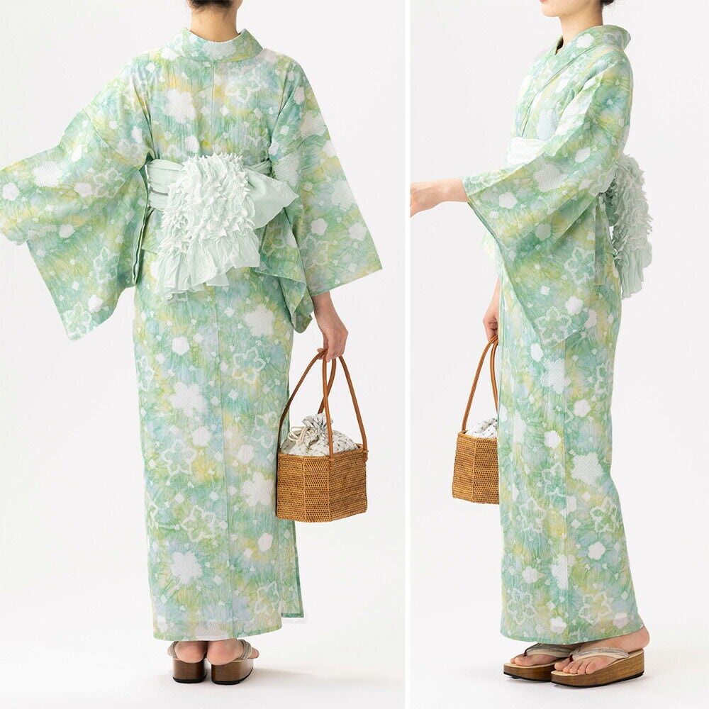 フルオーダー】浴衣 有松絞り 花ふわり | 有松絞り浴衣 ゆかた屋つゆくさ