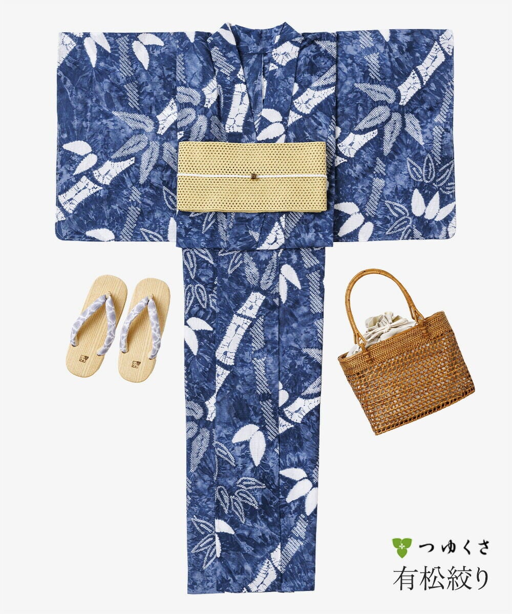 竹模様 有松絞り　絞り浴衣 フルオーダー】浴衣 有松絞り 竹 | 有松絞り浴衣 ゆかた屋つゆくさ