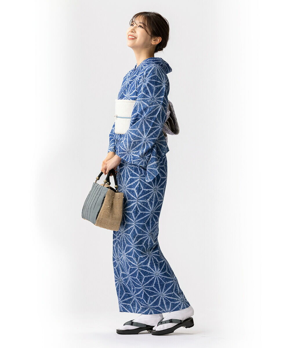フリーサイズ】浴衣 有松絞り 麻の葉 | 有松絞り浴衣 ゆかた屋つゆくさ