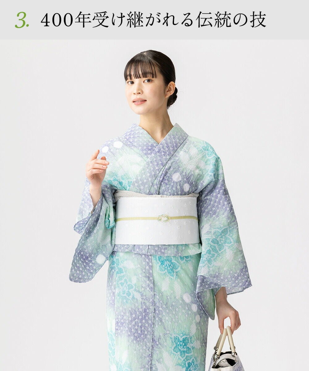 夏物SALE5％オフ＞【フルオーダー】浴衣 有松絞り 花ごよみ | 有松絞り