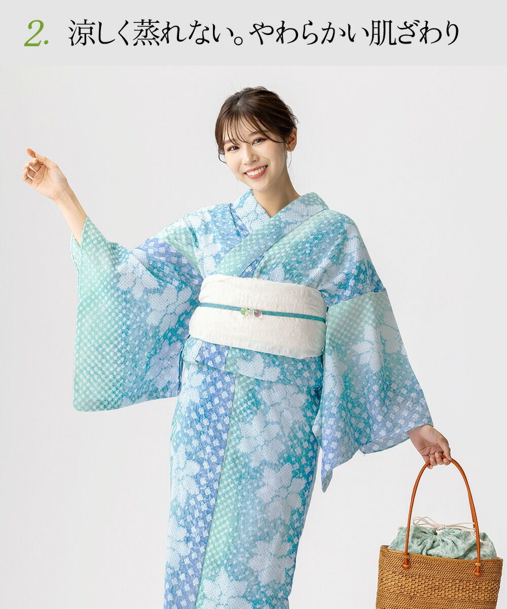 夏物SALE5％オフ＞【フルオーダー】浴衣 有松絞り 夏花 | 有松絞り浴衣