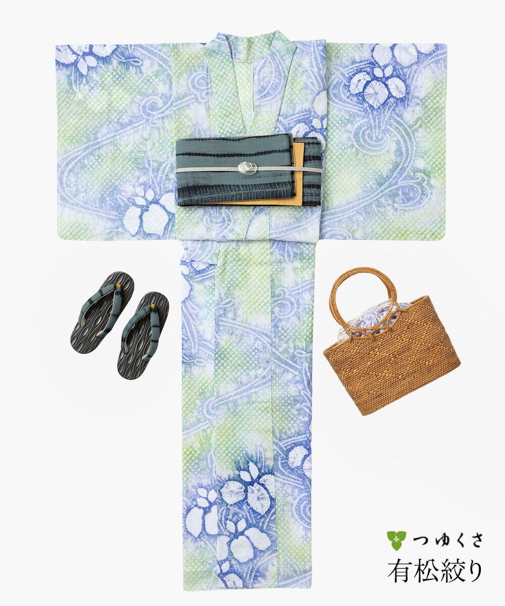 有松絞　浴衣　菖蒲 楽天市場】【税込77000円均一セール】SALE 浴衣 有松絞り レディース