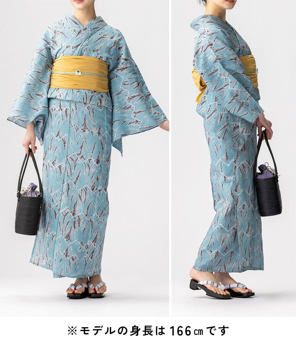 フリーサイズ】〔伝統的工芸品 有松・鳴海絞〕 浴衣 有松絞り 全行程