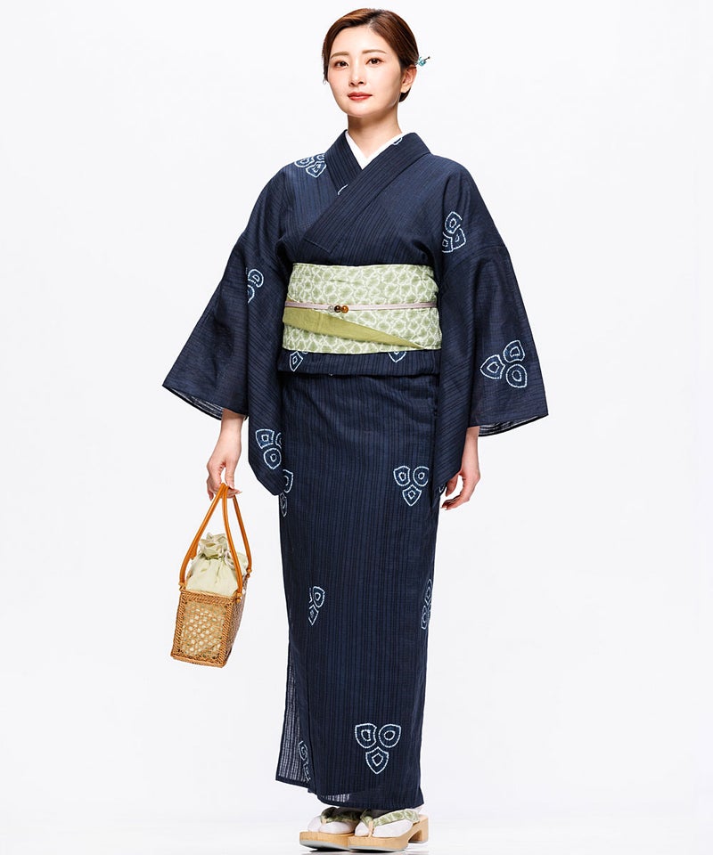 やたら三浦絞り 有松絞り リバーシブル 半幅帯 グリーン | 有松絞り 