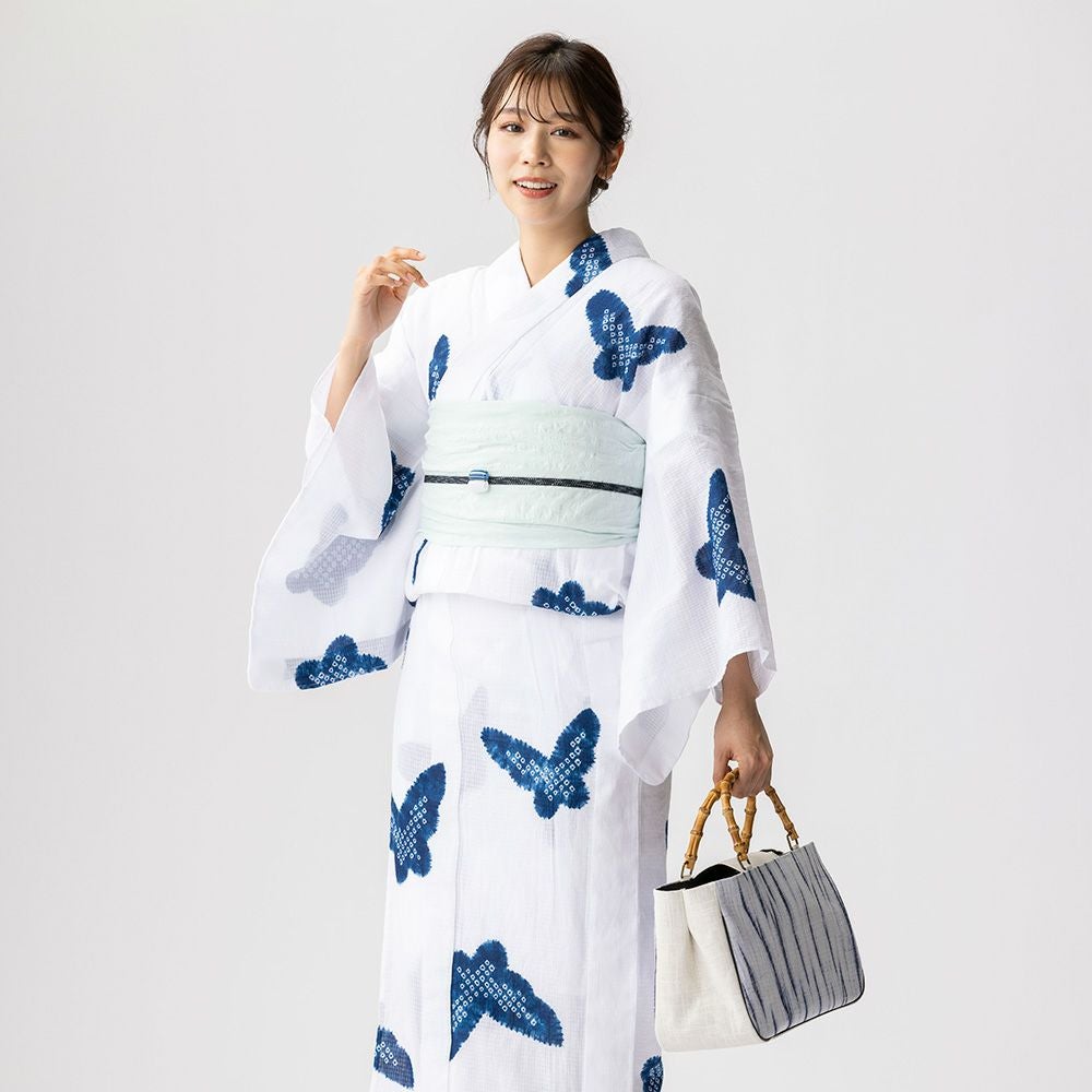 浴衣 夏着物 帯留 夏 ガラス 藍色 | 有松絞り浴衣 ゆかた屋つゆくさ