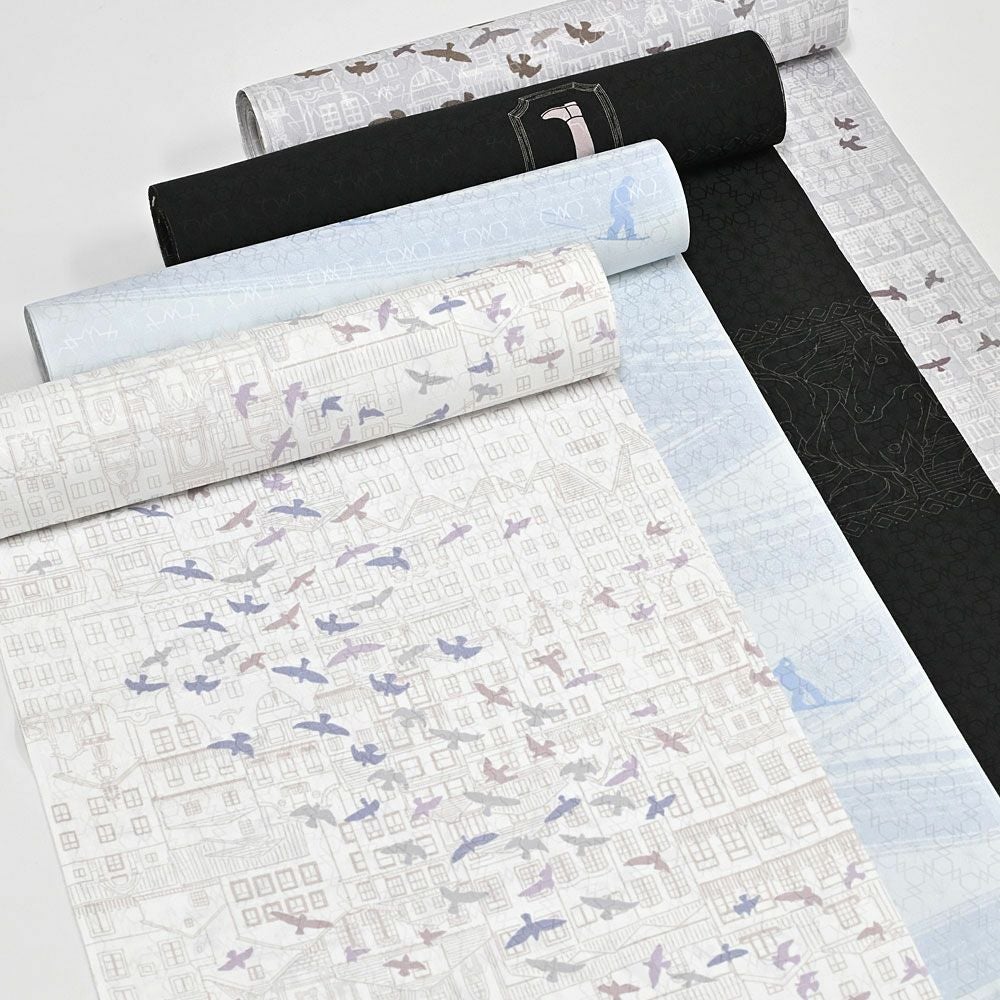 東レ シルック 長襦袢 fuku-inner 鳥観 グレー 洗える長襦袢【メーカー