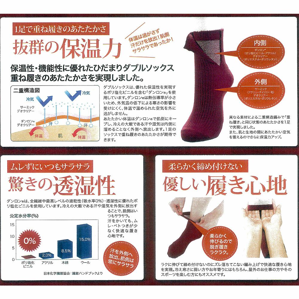 ひだまり ダブルソックス 靴下 | 有松絞り浴衣 ゆかた屋つゆくさ