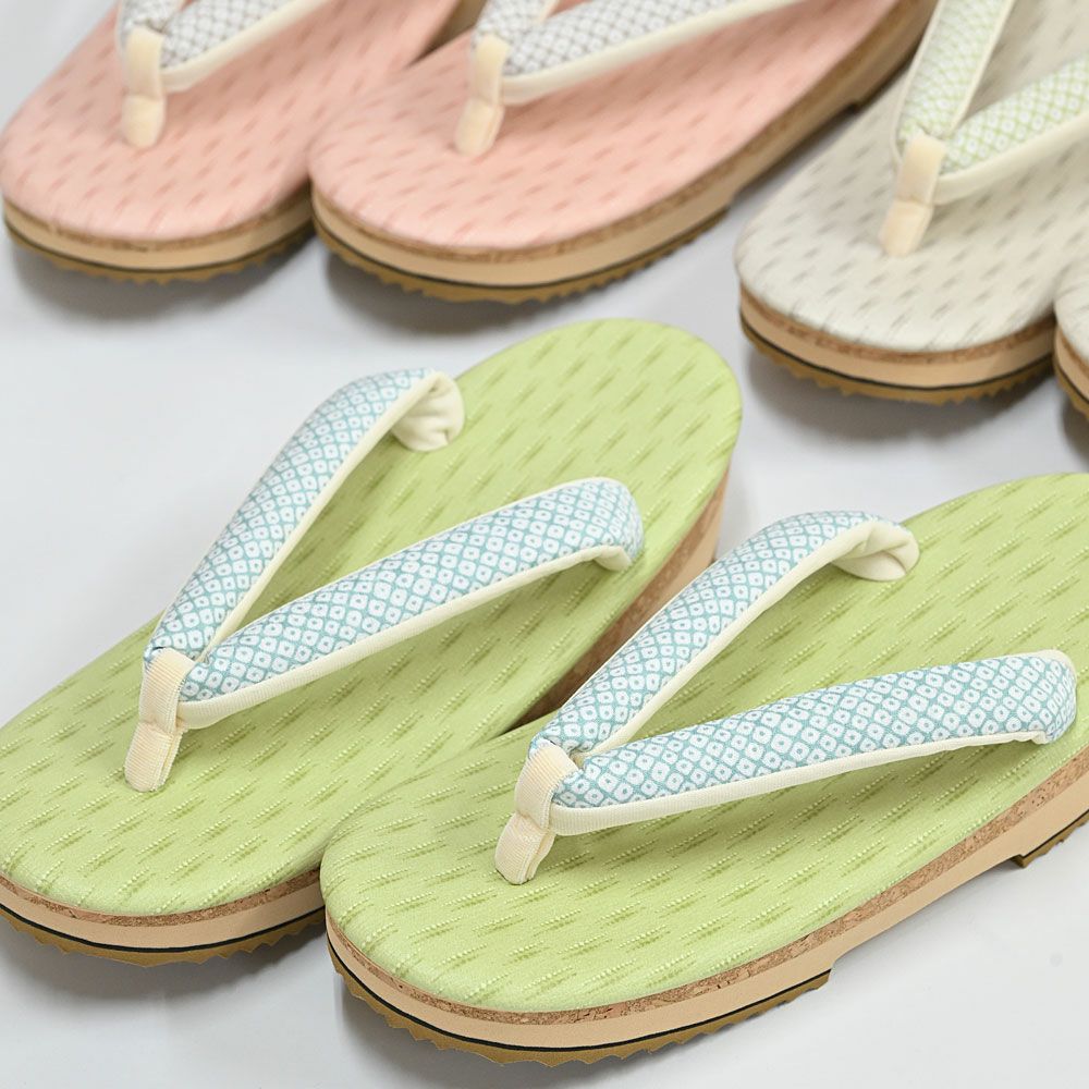 新品 三松 ふりふ★16,500円 オシャレ鼻緒コルク底草履  豆千代 和装小物 ふりふ - 新品 三松 ふりふ☆16,500円 オシャレ鼻緒コルク底草履 豆
