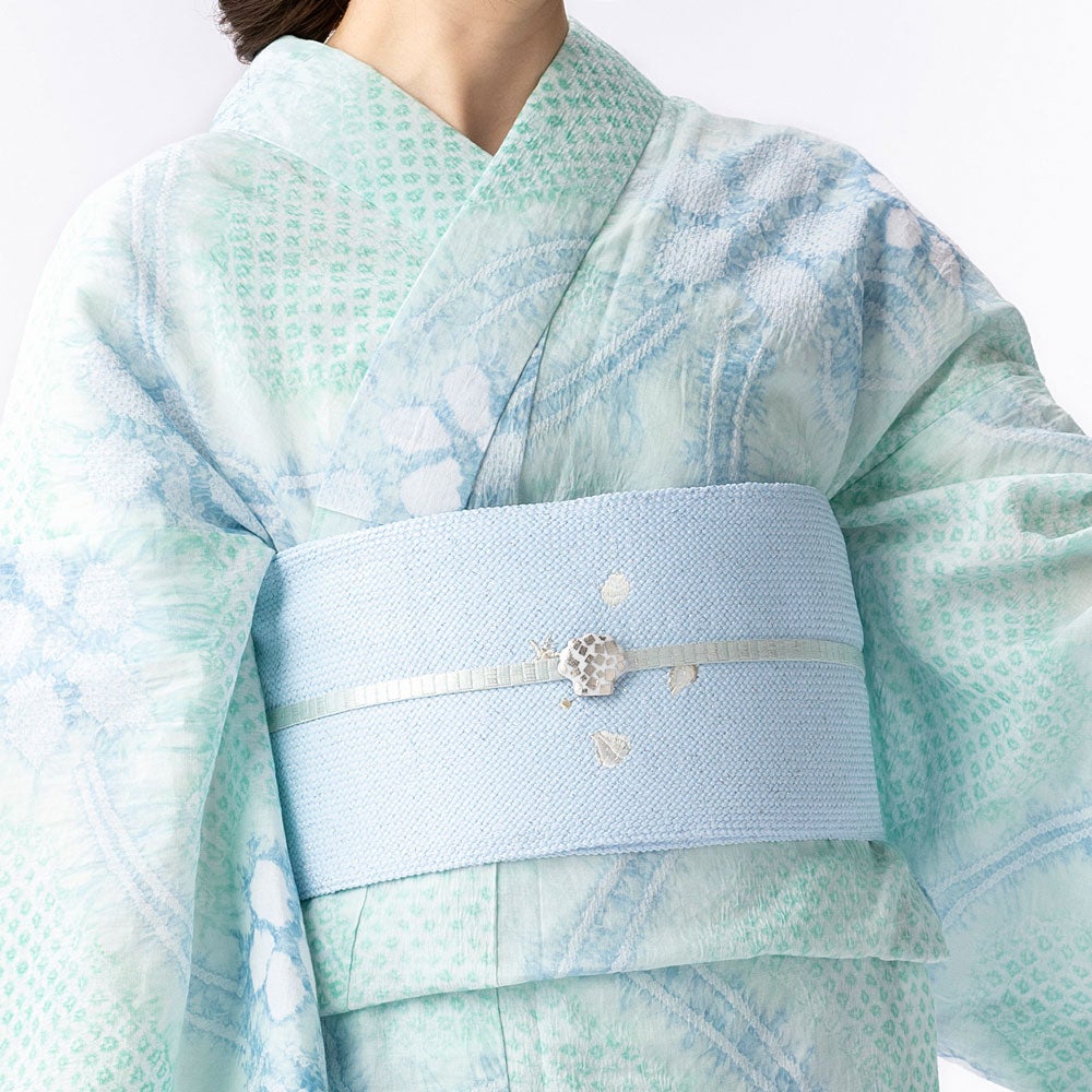浴衣 帯 組紐 貝がら 刺繍 半幅帯 | 有松絞り浴衣 ゆかた屋つゆくさ