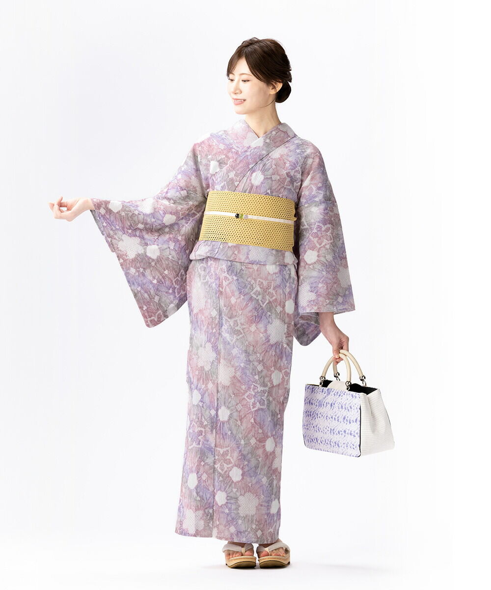 フリーサイズ】浴衣 有松絞り 2026 花ふぶき | 有松絞り浴衣 ゆかた屋
