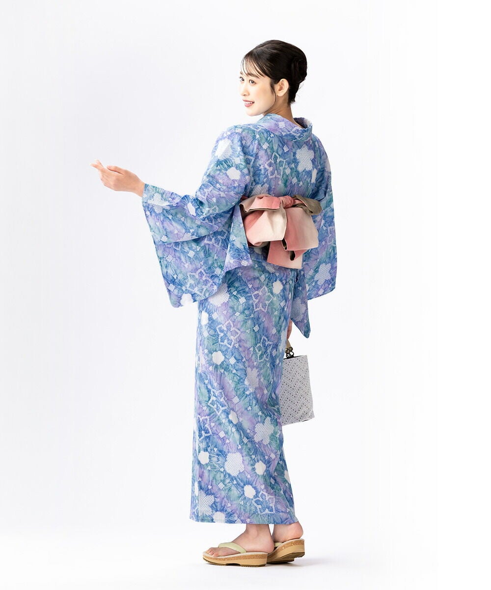 夏物SALE5％オフ＞【フリーサイズ】浴衣 有松絞り 2026 花ふぶき