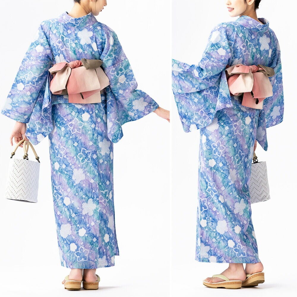 フリーサイズ】浴衣 有松絞り 2026 花ふぶき | 有松絞り浴衣 ゆかた屋