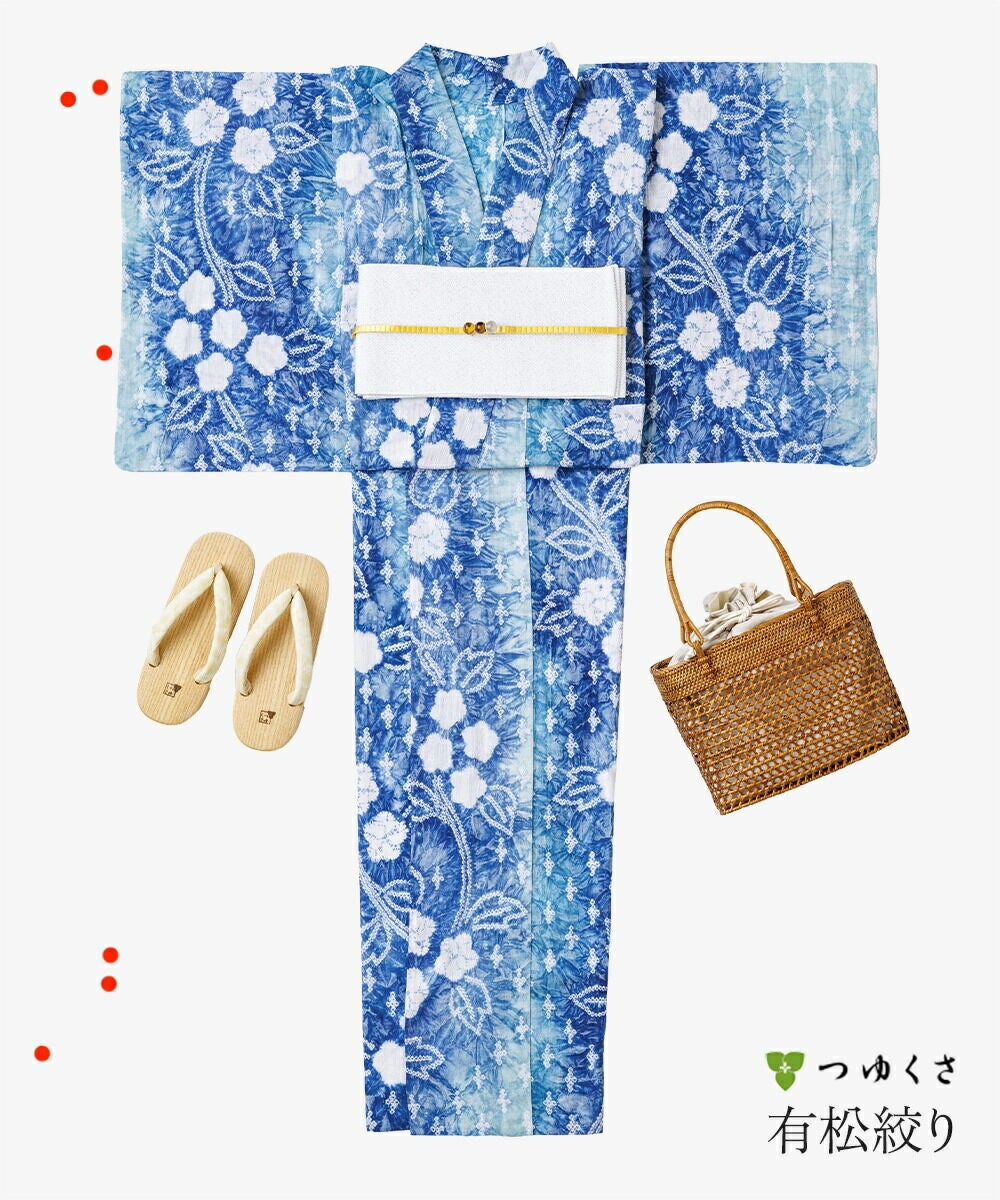 フリーサイズ】浴衣 有松絞り 2026 涼花 | 有松絞り浴衣 ゆかた屋つゆくさ
