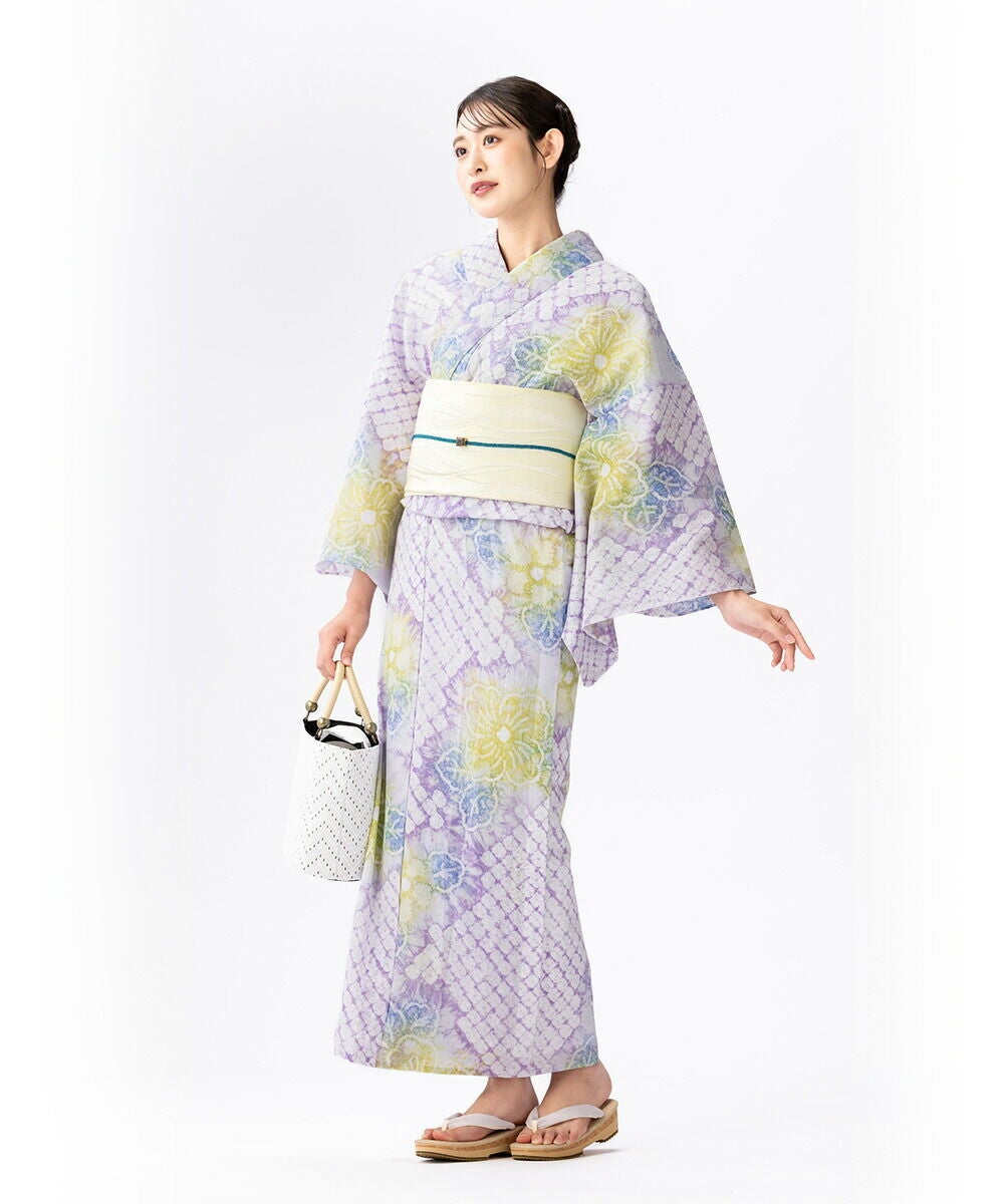 雪花絞りミニ巾着プレゼント】【フリーサイズ】浴衣 有松絞り 2026 花