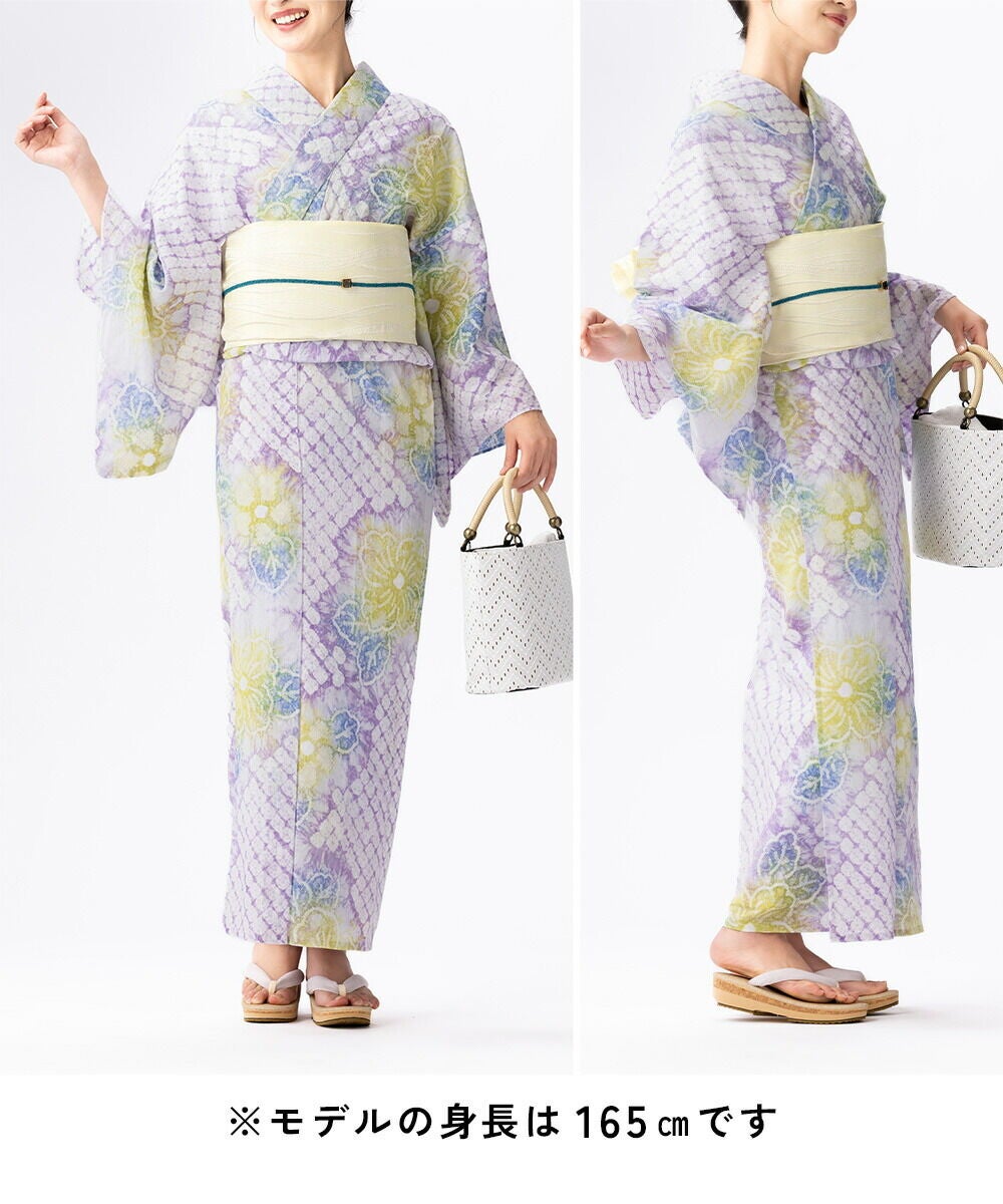 税込88000円均一セール】 SALE浴衣 有松絞り 花あかり 【フリーサイズ