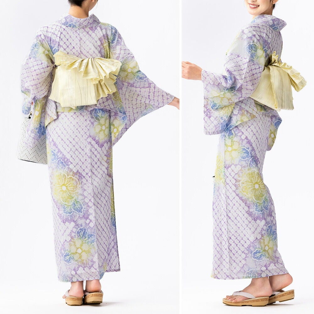 フリーサイズ】浴衣 有松絞り 2026 花あかり | 有松絞り浴衣 ゆかた屋