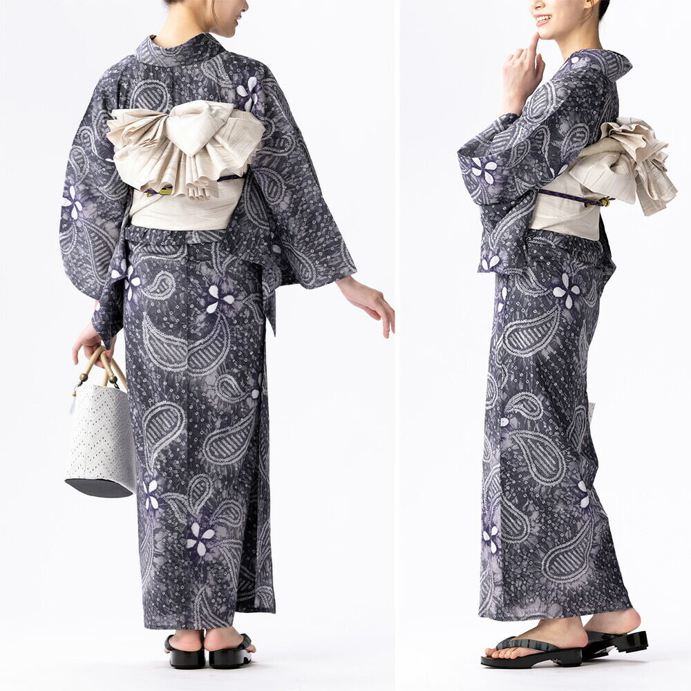 新品　絞りゆかた 10 フリーサイズ】浴衣 有松絞り 2026 ペイズリー | 有松絞り浴衣 ゆかた