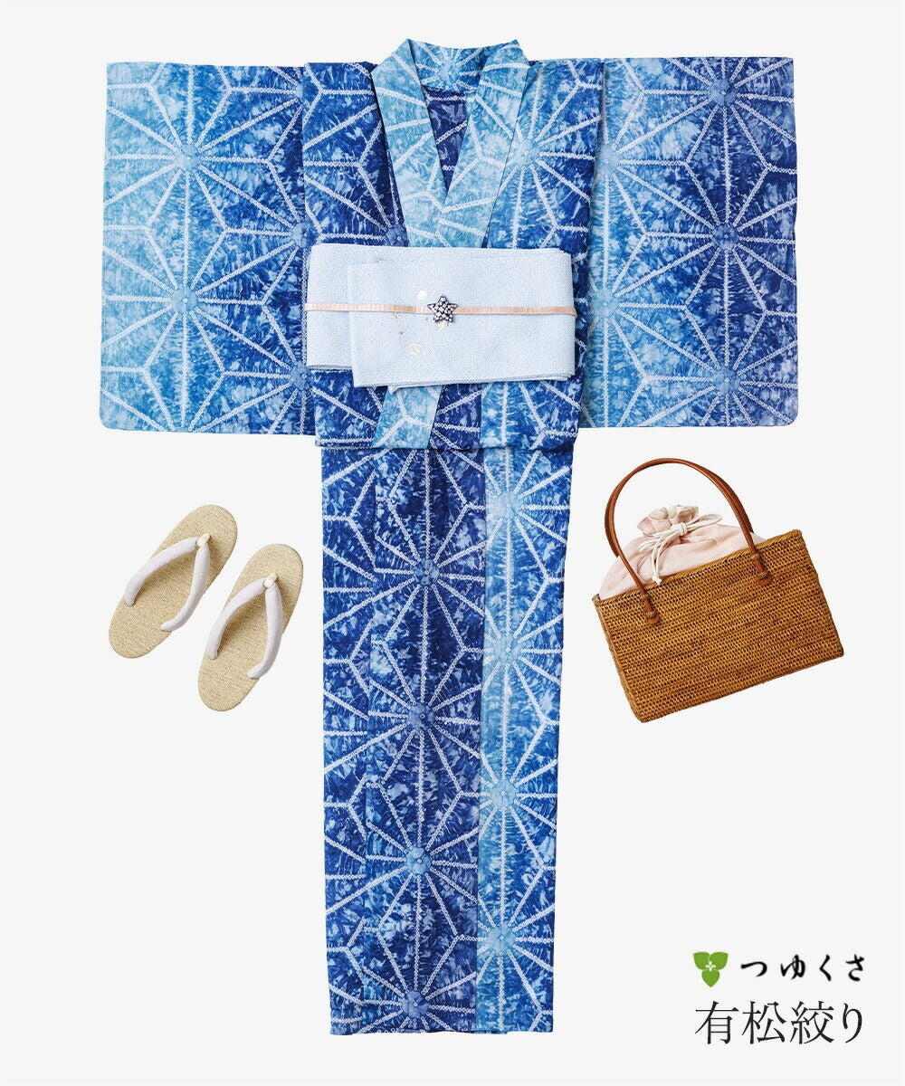 フルオーダー】浴衣 有松絞り 2026 大麻の葉 | 有松絞り浴衣 ゆかた屋