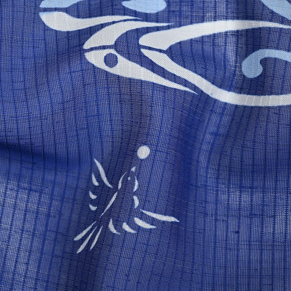 東レ シルック kifkif 清流 瑠璃色 夏きもの〔反物〕 | 有松絞り浴衣